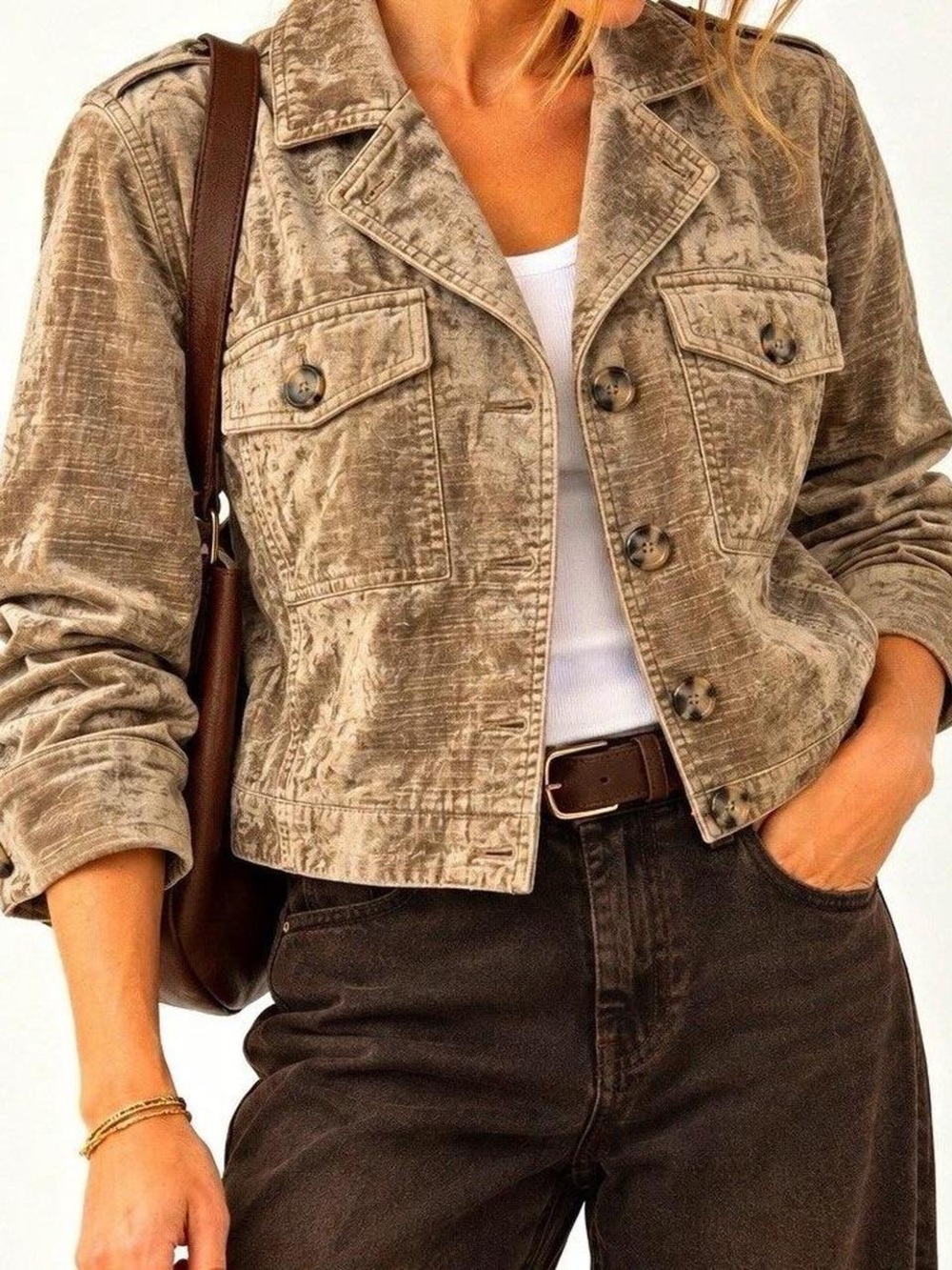 CAbi Women's Utility Jacket - Pewter